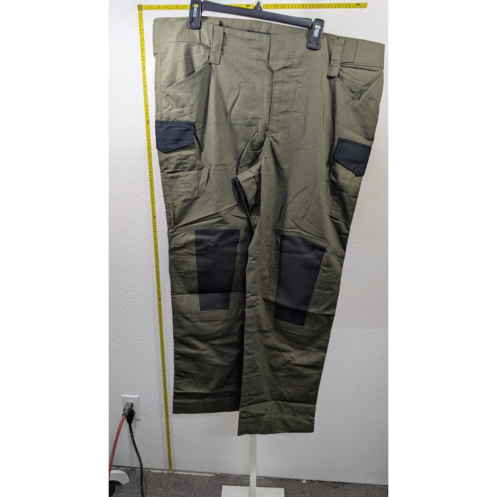 Tactical Series Mens 3XL Olive Green Ripstop Cargo Pants Multi Pocket Outdoor